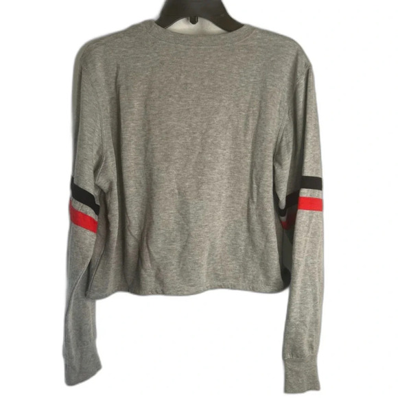 Disney Mickey Mouse Gray Crewneck Long Sleeve Pullover Mickey Sweater Sz LG - Picture 2 of 11